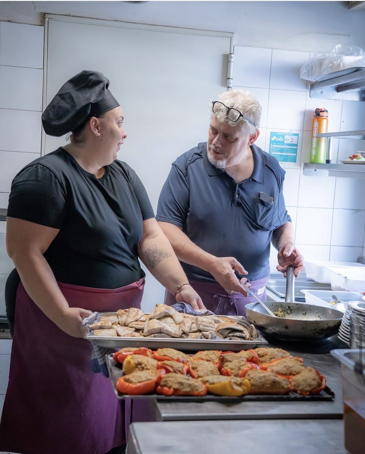 Cucina interna del ristorante a Settimo Torinese